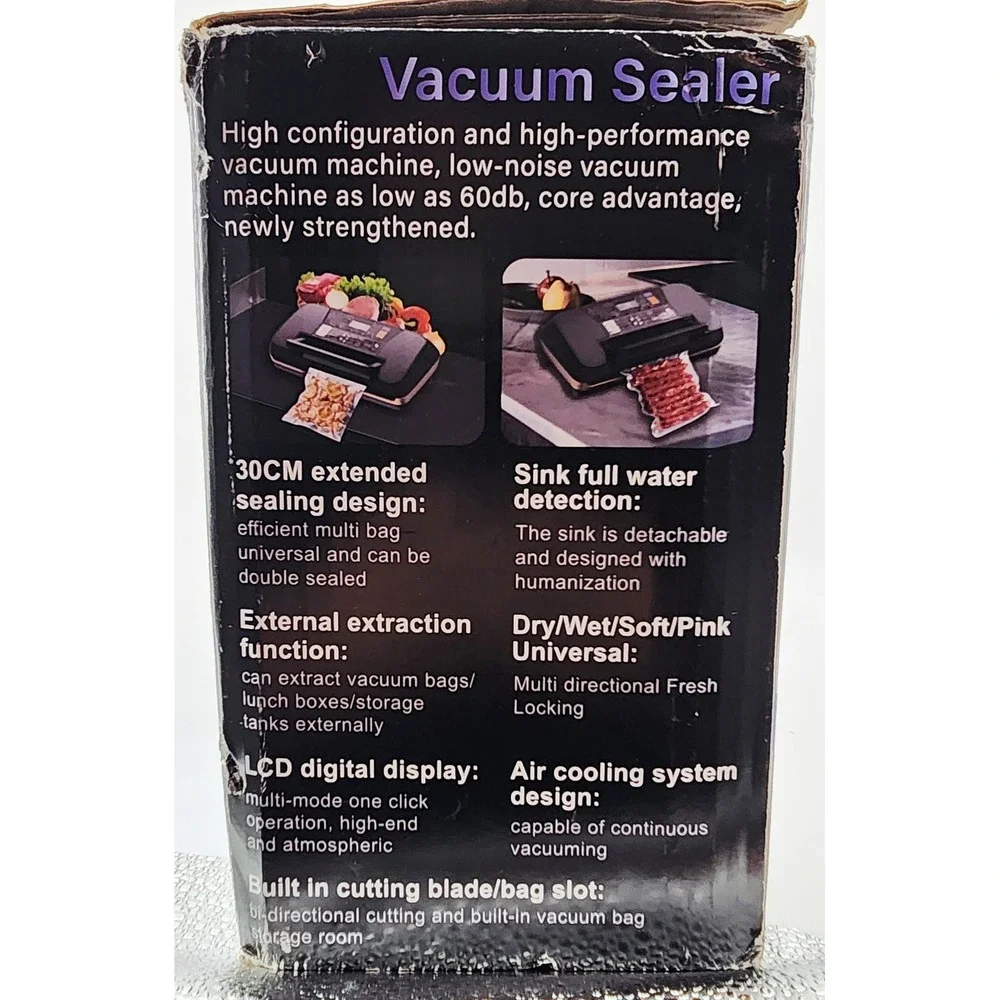 MZROT SV618 Vacuum‎ Sealer Machine Low Noise 95kPa Powerful Suction LCD Display